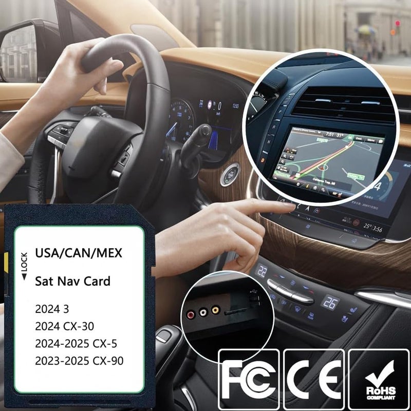 Rocketek 2025 Upgraded KMV6 66 EZ1B Navigation SD Card Map USA/CAN/MEX CX-5(2024-2025), CX-30/Model 3(2024), CX-90(2023-2025), KMV66Z1B Latest Navigation SD Card - Image 3